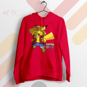 Cute Captain's Pikachu Luffy Gear 5 Red Hoodie