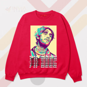 Expression in Every Stroke Lil Peep Red Sweatshirt