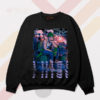 Green Mushroom Power-Up Luigi Black Sweatshirt