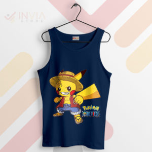 Join the Pikachu Crew Luffy Gear 5 Navy Tank Top