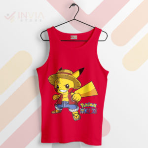 Join the Pikachu Crew Luffy Gear 5 Red Tank Top