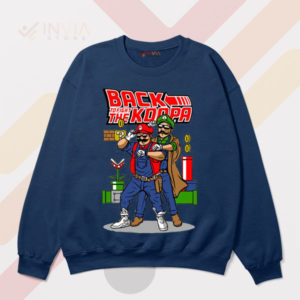 Koopa Kapers Back to the Future Navy Sweatshirt