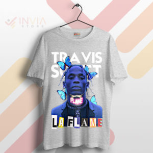 La Flame Ignites Travis Scott Fan Art Sport Grey T-Shirt