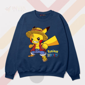 Pika-Pirate Fusion Luffy Gear 5 Navy Sweatshirt