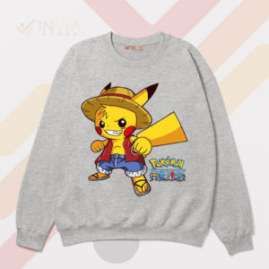 Pika-Pirate Fusion Luffy Gear 5 Sport Grey Sweatshirt