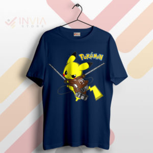 Pikachu Powered Eren Cutie Titan Mode Navy T-Shirt