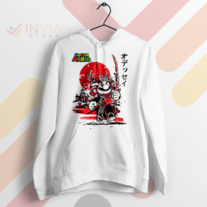 Pixel Power-Up Japanese Samurai Mario Hoodie