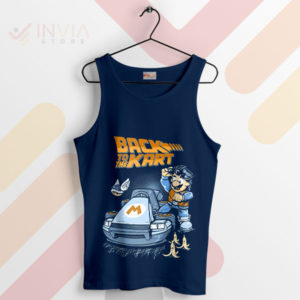 Retro Racing Mario Kart Time Warp Navy Tank Top