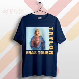 Sacred Sounds Taylor Swift Saint Jesus Navy T-Shirt