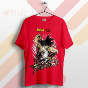 Ultimate Clash Street Fighter Vegeta vs Goku Red T-Shirt