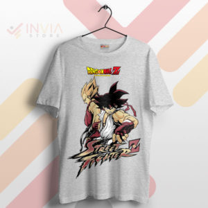 Ultimate Clash Street Fighter Vegeta vs Goku Sport Grey T-Shirt